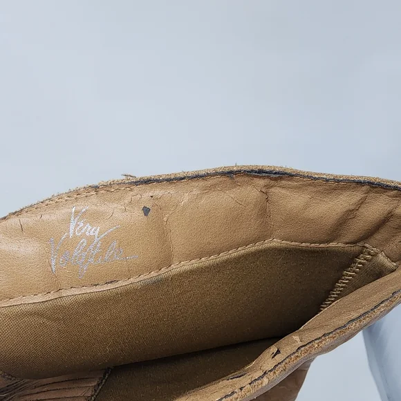 Very Volatile Fringe Riding Boot Leather Taupe women's 6.5 - Picture 5 of 16